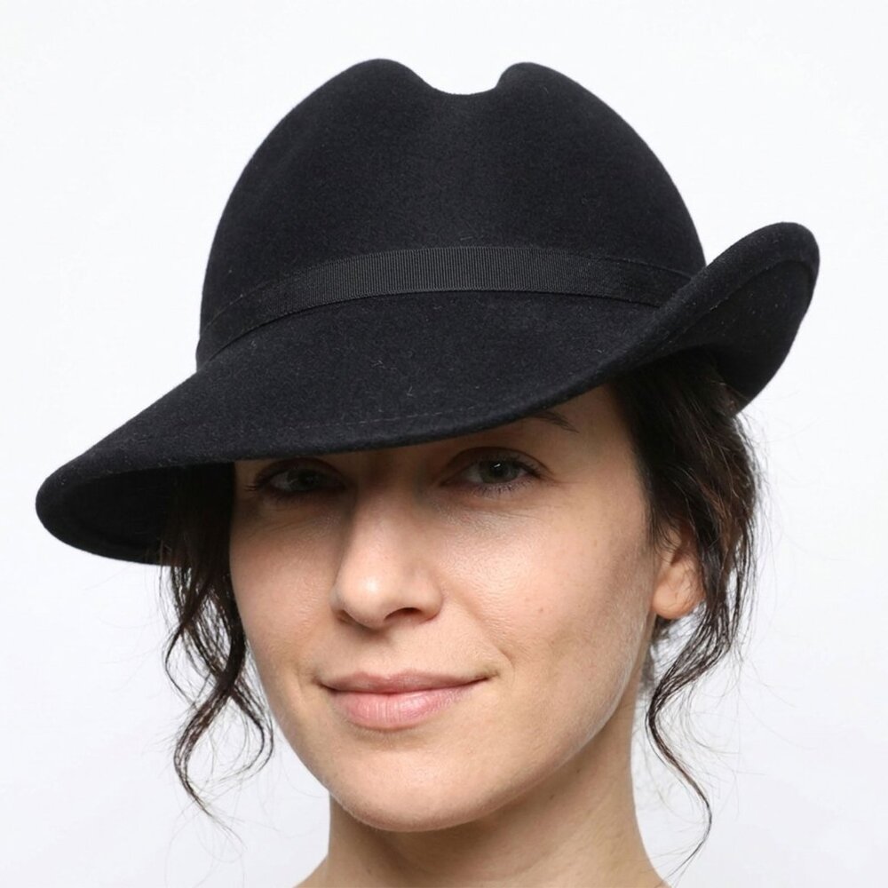 Vintage Sonni San Francisco Black Wool Lancaster Hat | Made in USA